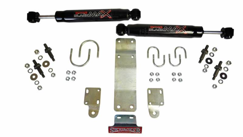 Skyjacker Steering Dampers Skyjacker 2007-2017 Jeep Wrangler (JK) (Use w/ OEM Tie Rods) Dual Steering Damper Kit w/ Black Max