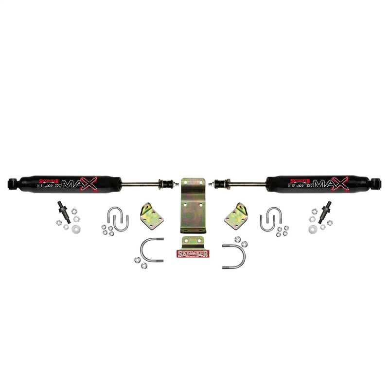 Skyjacker Steering Dampers Skyjacker 2018 Jeep Wrangler JL - Black Dual Steering Damper Kit