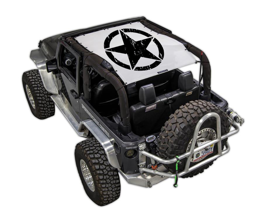 SPIDERWEBSHADE Product White JK-2D Oscar Mike Distressed