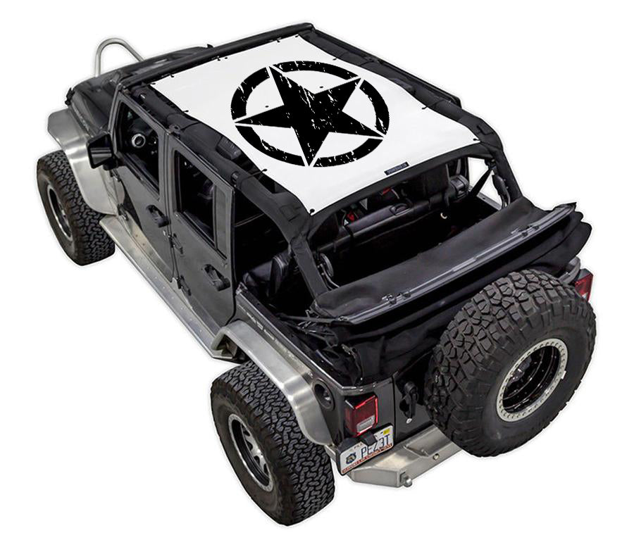 SPIDERWEBSHADE Product White JK-4D Oscar Mike Distressed
