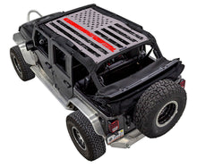 Load image into Gallery viewer, SPIDERWEBSHADE Product Grey JK-4D Tactical Flag Distressed Thin Red Line