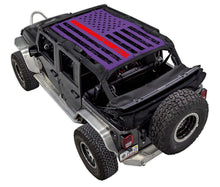 Load image into Gallery viewer, SPIDERWEBSHADE Product Purple JK-4D Tactical Flag Distressed Thin Red Line
