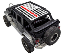 Load image into Gallery viewer, SPIDERWEBSHADE Product White JK-4D Tactical Flag Distressed Thin Red Line