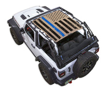 Load image into Gallery viewer, SPIDERWEBSHADE Product Tan JL2D Tactical Flag Distressed Thin Blue Line
