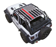 Load image into Gallery viewer, SPIDERWEBSHADE Product Grey JL2D Tactical Flag Distressed Thin Red Line