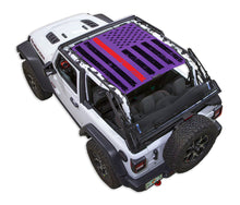 Load image into Gallery viewer, SPIDERWEBSHADE Product Purple JL2D Tactical Flag Distressed Thin Red Line