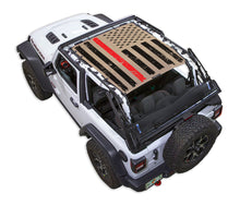 Load image into Gallery viewer, SPIDERWEBSHADE Product Tan JL2D Tactical Flag Distressed Thin Red Line