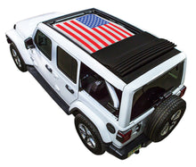 Load image into Gallery viewer, SPIDERWEBSHADE Product JL4D Power Top  Solid Red, White, and Blue Flag