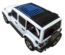 Load image into Gallery viewer, SPIDERWEBSHADE Product Blue JL4D Power Top Tactical Flag Distressed