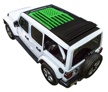 Load image into Gallery viewer, SPIDERWEBSHADE Product Green JL4D Power Top Tactical Flag Distressed