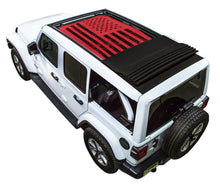 Load image into Gallery viewer, SPIDERWEBSHADE Product Red JL4D Power Top Tactical Flag Distressed