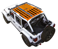 Load image into Gallery viewer, SPIDERWEBSHADE Product Orange JL4D Tactical Flag Distressed Thin Blue Line