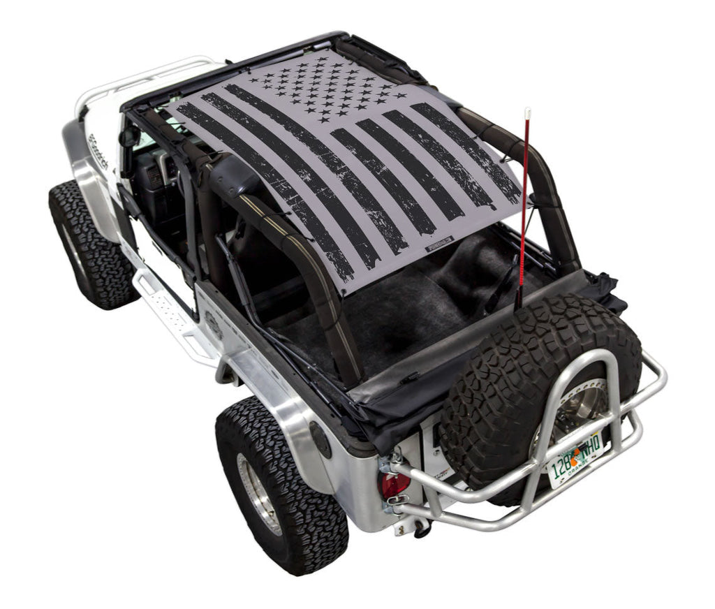 SPIDERWEBSHADE Product Grey LJ Tactical Flag Distressed