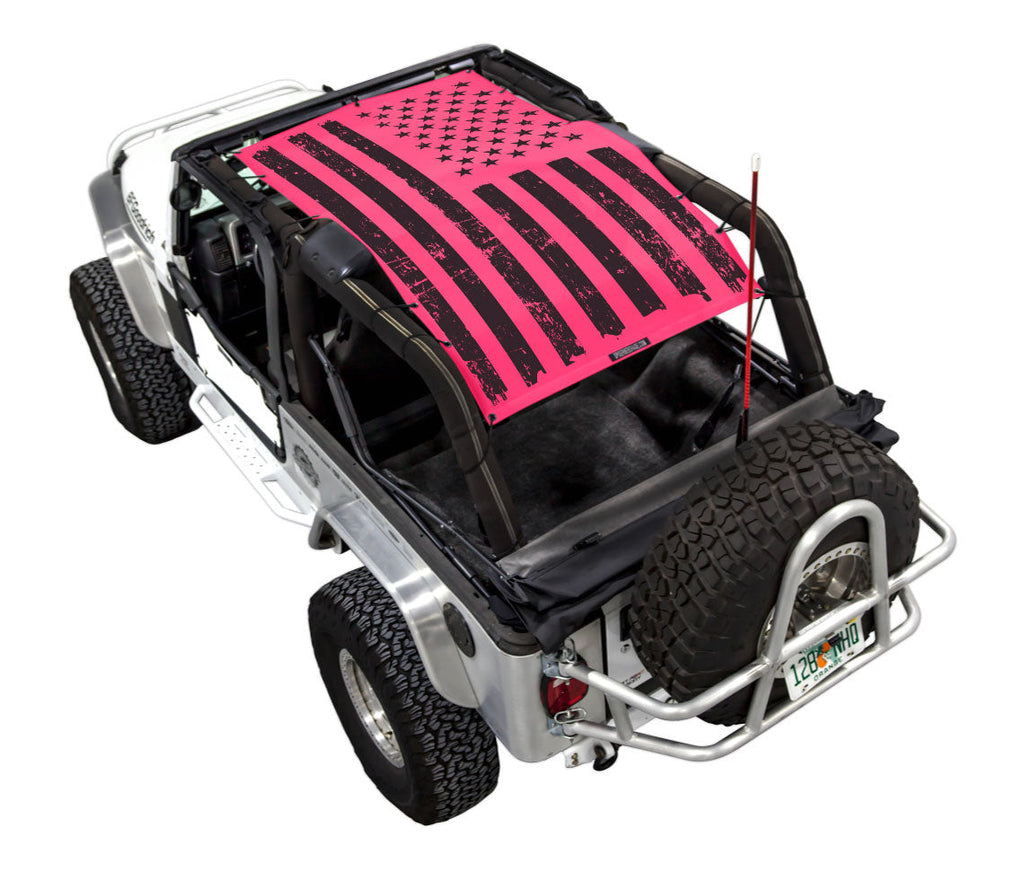 SPIDERWEBSHADE Product Pink LJ Tactical Flag Distressed