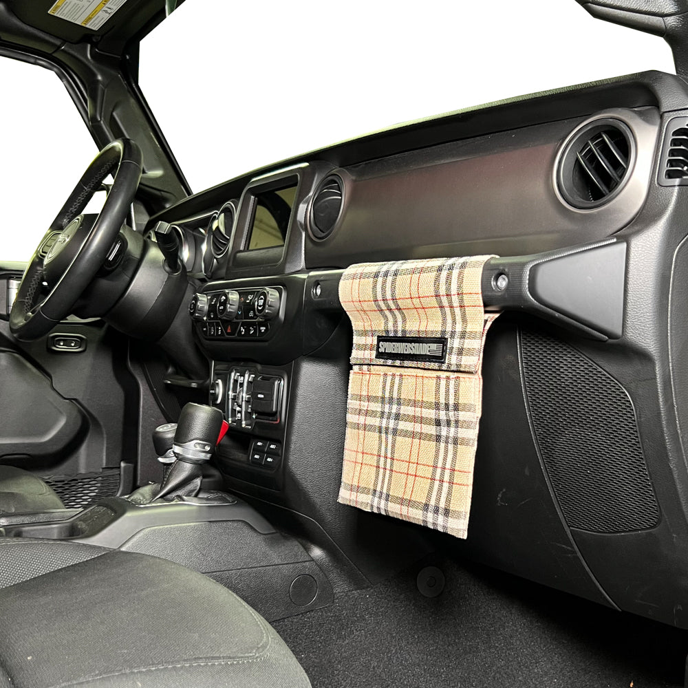 SPIDERWEBSHADE Product Tan Plaid Seasonal Print GrabBag