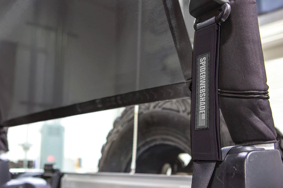 SPIDERWEBSHADE Product Black Seatbelt Silencers JK2D