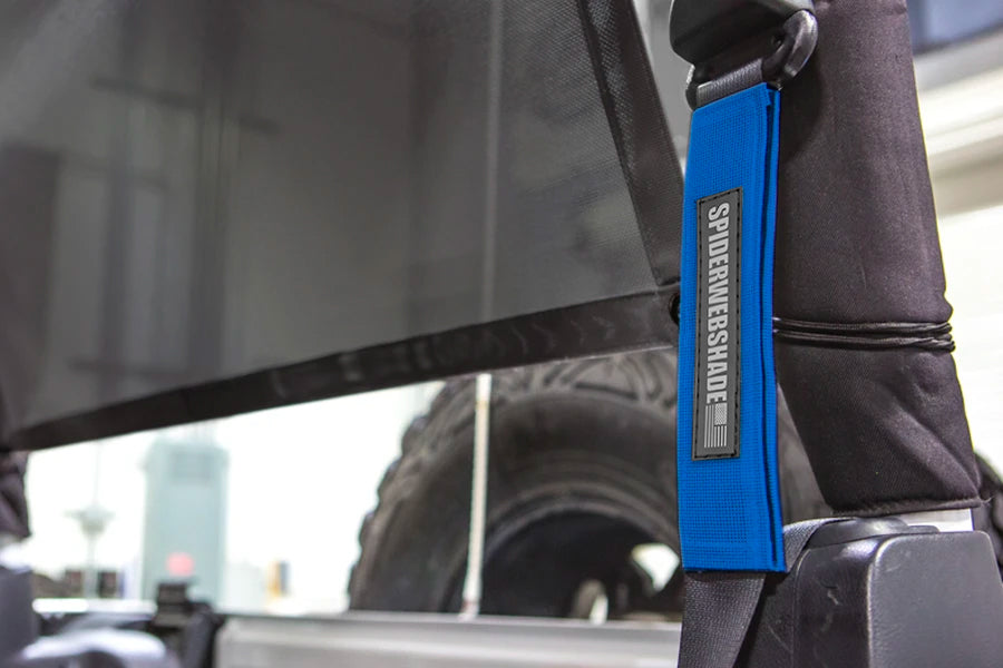 SPIDERWEBSHADE Product Blue Seatbelt Silencers JK2D