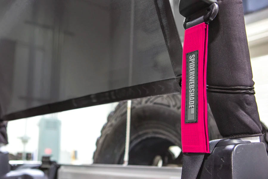 SPIDERWEBSHADE Product Pink Seatbelt Silencers JK2D