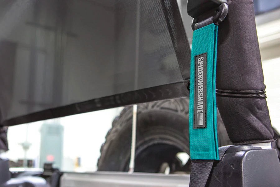 SPIDERWEBSHADE Product Teal Seatbelt Silencers JK2D