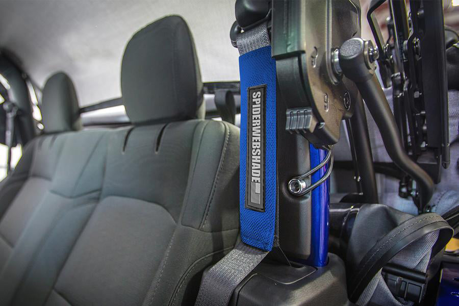 SPIDERWEBSHADE Product Blue Seatbelt Silencers JL2D