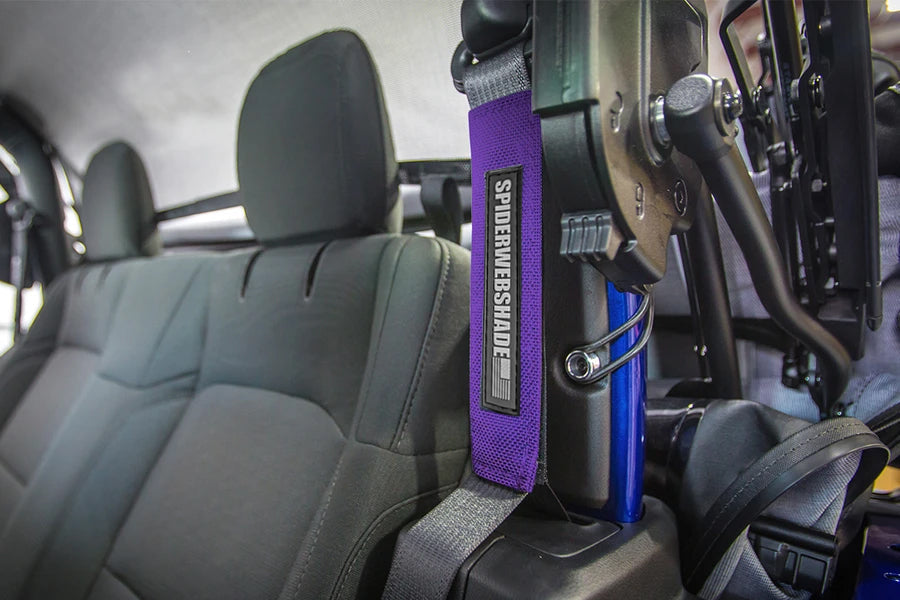 SPIDERWEBSHADE Product Purple Seatbelt Silencers JL2D