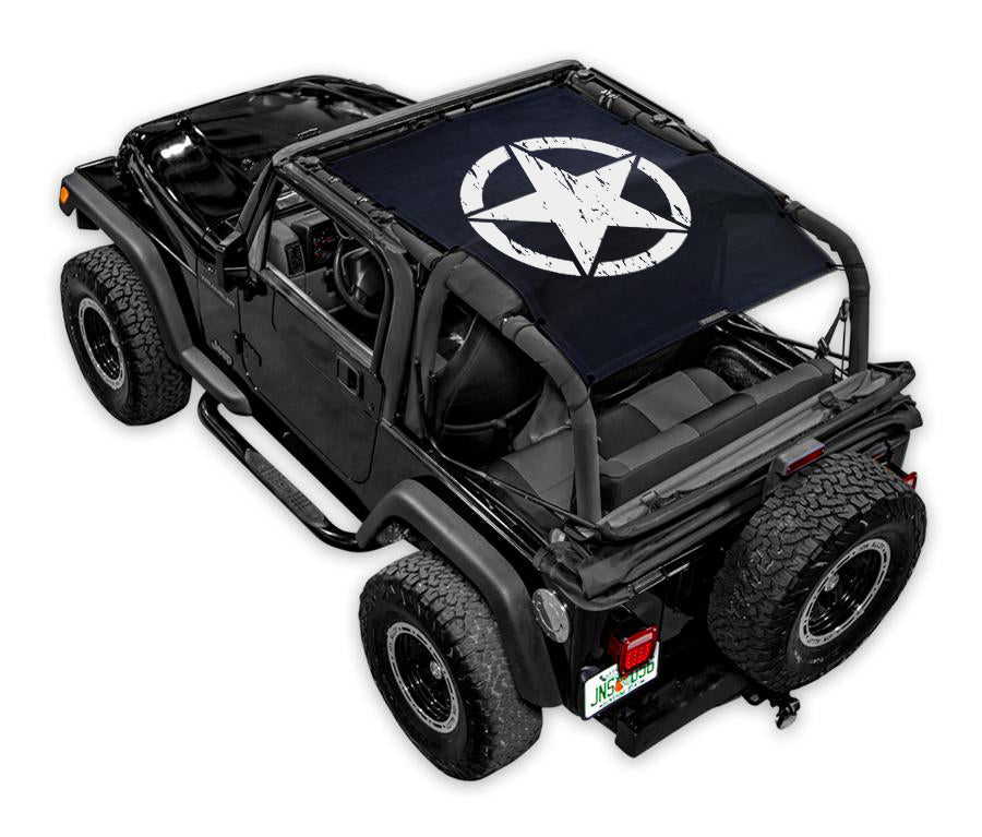 SPIDERWEBSHADE Product Black TJ Oscar Mike Distressed