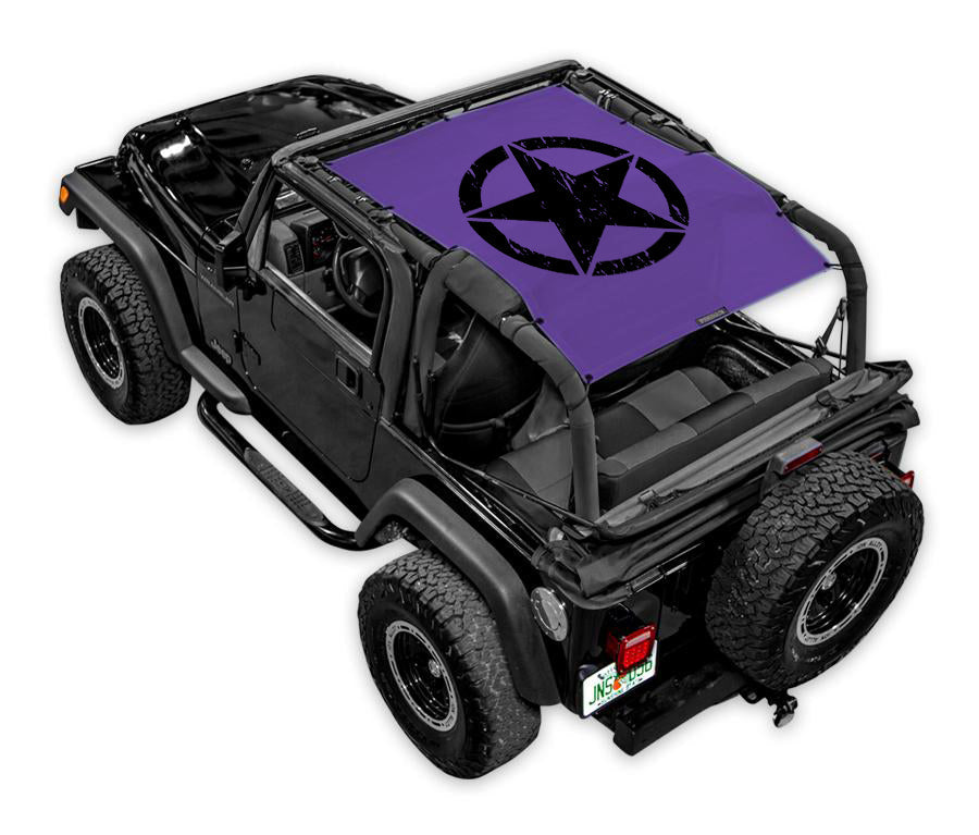 SPIDERWEBSHADE Product Purple TJ Oscar Mike Distressed