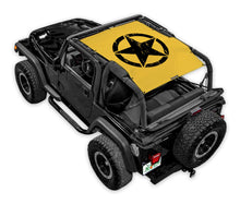 Load image into Gallery viewer, SPIDERWEBSHADE Product Yellow TJ Oscar Mike Distressed