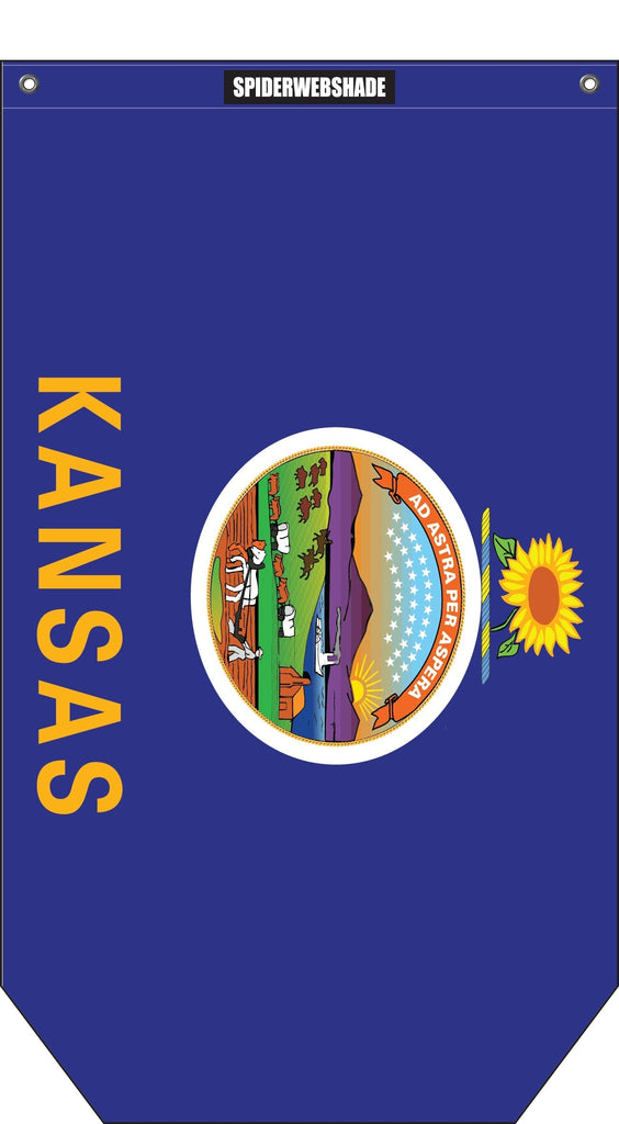 SPIDERWEBSHADE Kansas TRAILSAC PRINTED STATE FLAGS