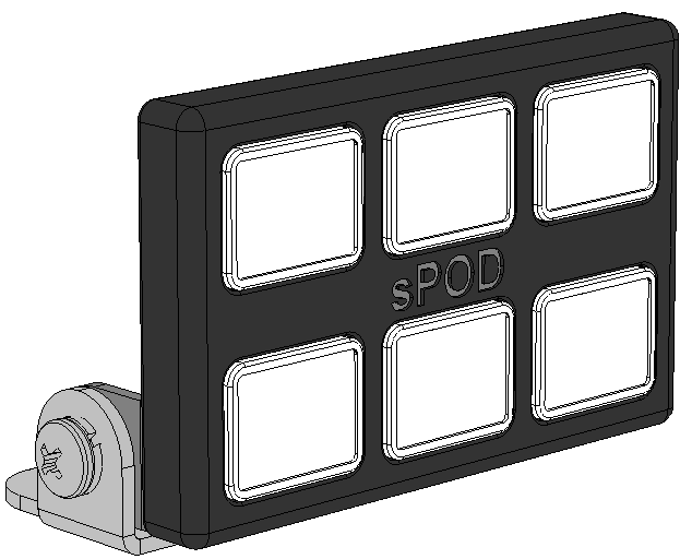 sPOD Electrical Switch Panel SourceLT w/ Mini6 for Universal w/ 36 Inch Battery Cables sPODS - sPOD - SLM6UNI36