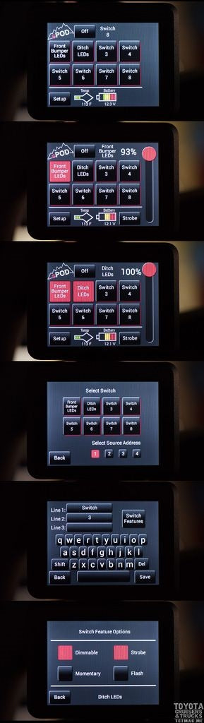 sPOD Electrical Switch TJ Swicth Panel 8 Circuit Source SE W/Touchscreen 97-06 Wrangler TJ sPOD - sPOD - 8-700-TS-TJ