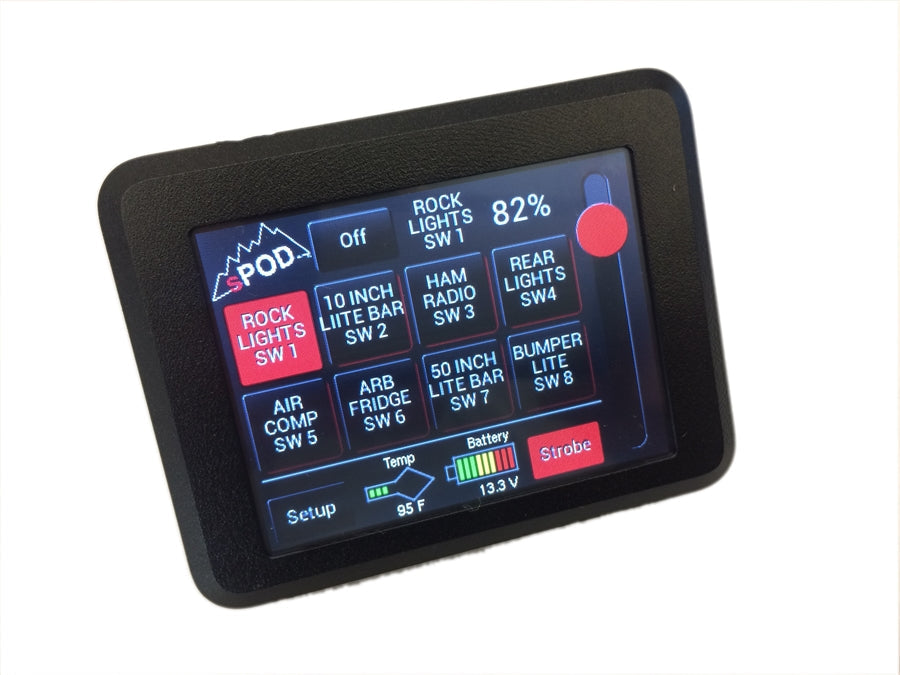 sPOD Electrical Switch TJ Swicth Panel 8 Circuit Source SE W/Touchscreen 97-06 Wrangler TJ sPOD - sPOD - 8-700-TS-TJ