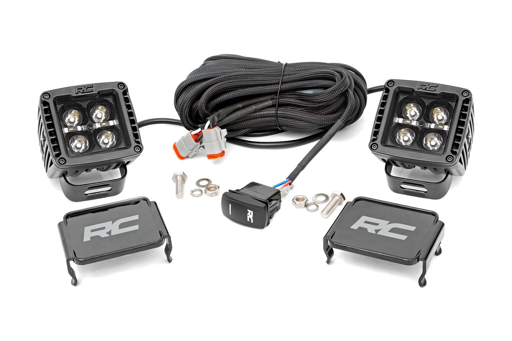 2 Inch Black Series LED Light Pods | Spot | Square | Amber DRL