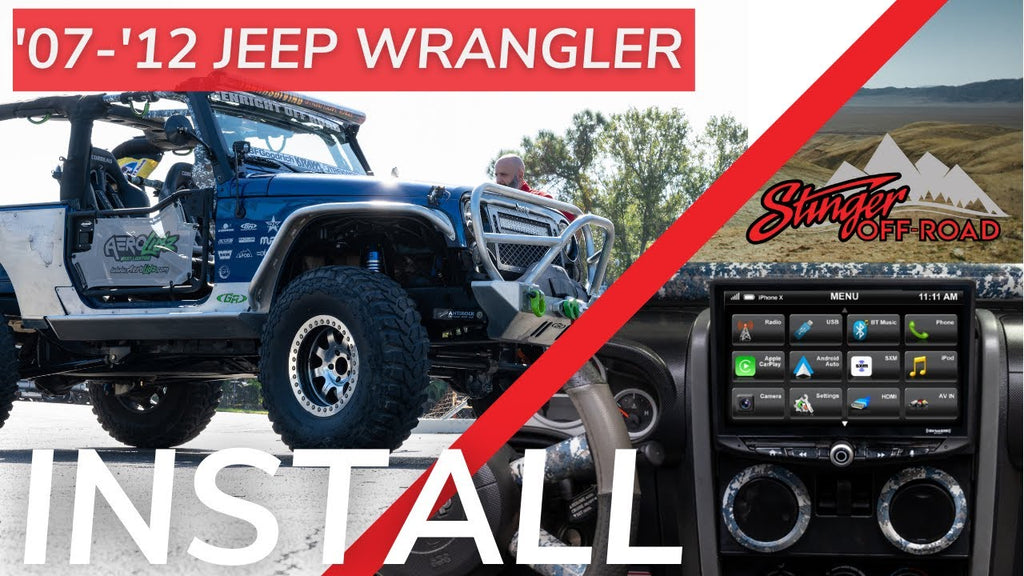 Stinger Off-Road Multimedia Jeep Wrangler JK (2007-2010) HEIGH10 10" Touch Screen Floating Radio Kit