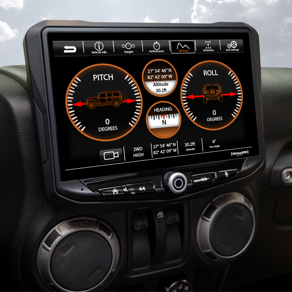 Stinger Off-Road Multimedia Jeep Wrangler JK (2011-2018) HEIGH10 10" Touch Screen Radio Plug-and-Play Fully Integrated Kit | Displays Vehicle Information and Off-Road Mode