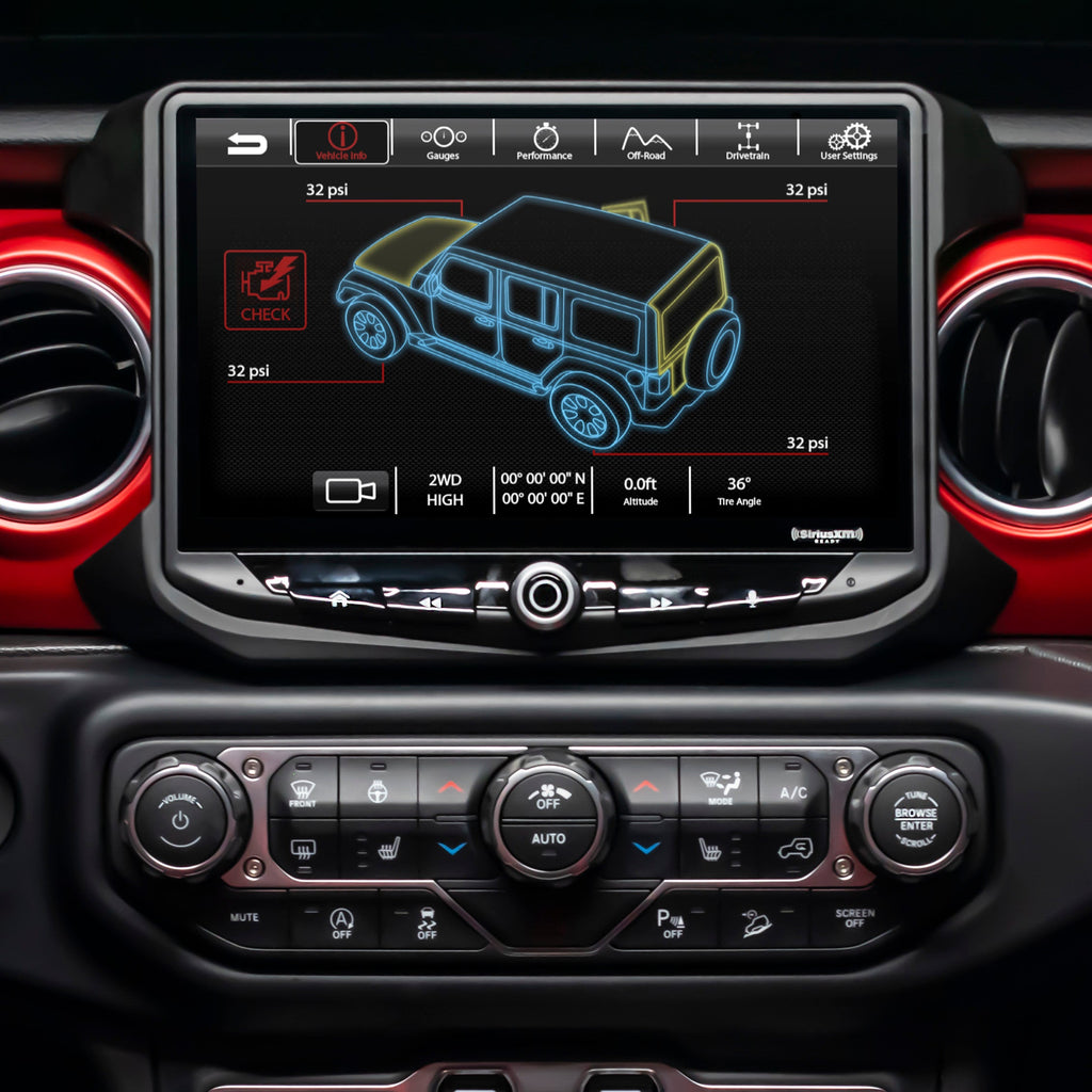 Stinger Off-Road Multimedia Jeep Wrangler JL and Gladiator JT (2018-2022) HEIGH10 10" Touch Screen Radio Plug-and-Play Fully Integrated Kit | Displays Vehicle Information and Off-Road Mode