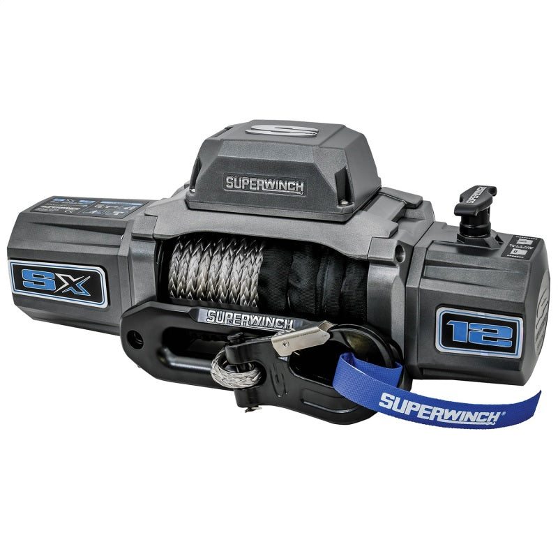 Superwinch Winches Superwinch 12000 LBS 12V DC 3/8in x 80ft Synthetic Rope SX 12000SR Winch - Graphite