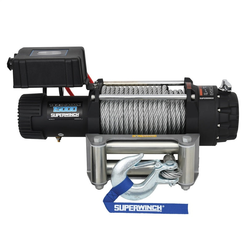 Superwinch Winches Superwinch 15000 LBS 12V DC 7/16in x 82ft Wire Rope Tiger Shark 11500 Winch
