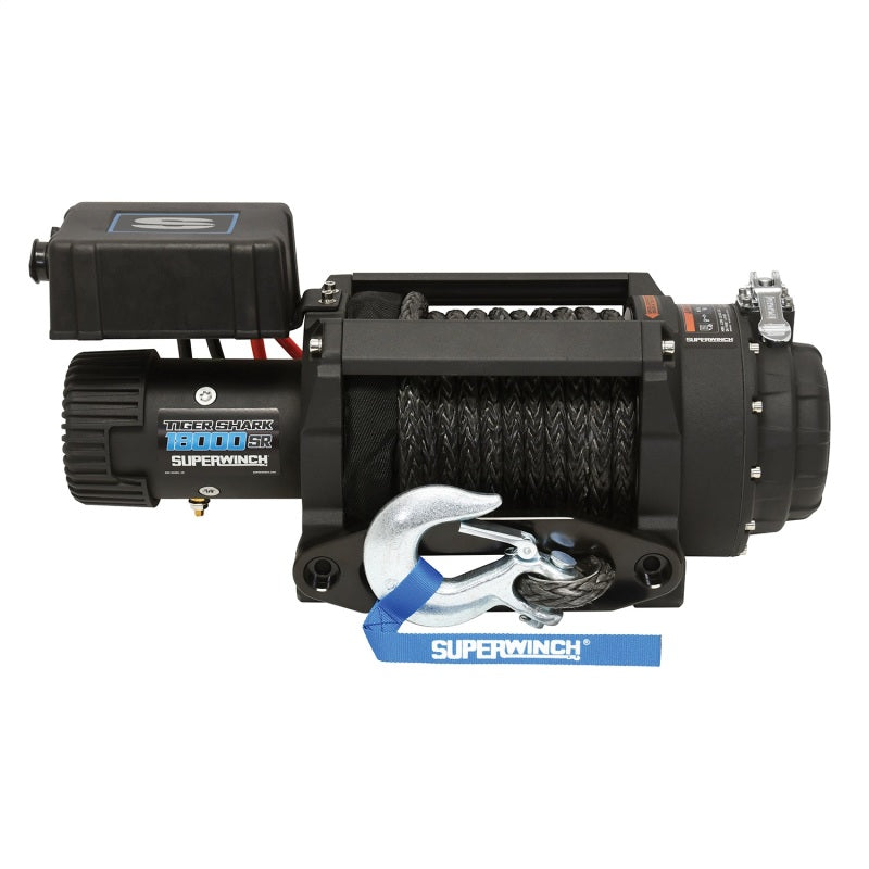Superwinch Winches Superwinch 18000 LBS 12V DC 33/64in x 79 ft Synthetic Rope Tiger Shark 18000SR Winch