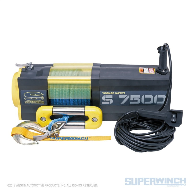 Superwinch Winches Superwinch 7500 LBS 12V DC 5/16in x 54ft Synthetic Rope S7500 Winch