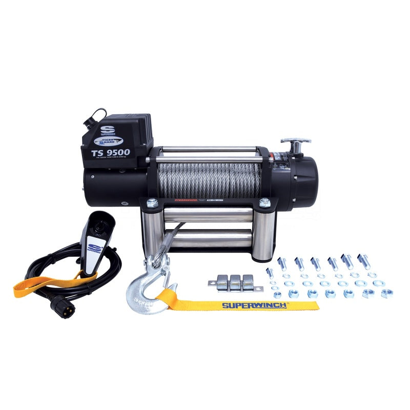 Superwinch Winches Superwinch 9500 LBS 12V DC 11/32in x 95ft Steel Rope Tiger Shark 9500 Winch