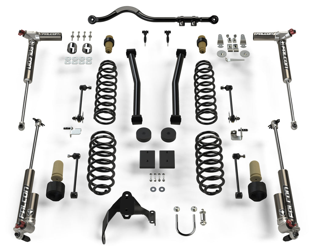 TeraFlex Lift Kits Jeep JKU 4 Door 2.5 Inch Sport ST2 Suspension System w/ Falcon 3.3 Shocks 07-18 Wrangler JKU TeraFlex