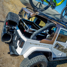 Load image into Gallery viewer, TeraFlex Cargo Rack Jeep JKU 4 Door Wasatch Rear Cargo Rack Black Rails 07-18 Wrangler JKU TeraFlex