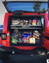 Load image into Gallery viewer, TeraFlex Cargo Rack Jeep JKU 4 Door Wasatch Rear Cargo Rack Black Rails 07-18 Wrangler JKU TeraFlex