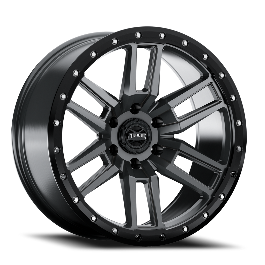 Torque Pritchett | Anthracite w/Black Lip | 18x9 | 6x5.5 | -12mm