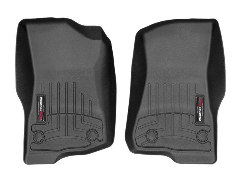 WeatherTech Floor Mats - Rubber WeatherTech 2018+ Jeep Wrangler Unlimited Front FloorLiner - Black