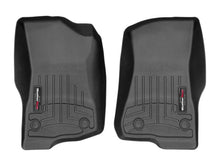 Load image into Gallery viewer, WeatherTech Floor Mats - Rubber WeatherTech 2018+ Jeep Wrangler Unlimited Front FloorLiner - Black