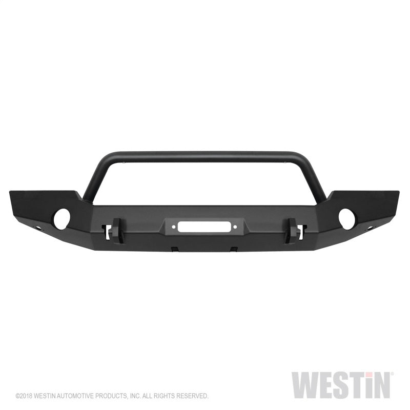 Westin Bumpers - Steel Westin 18-19 Jeep Wrangler JL WJ2 Full Width Front Bumper w/Bull Bar Textured Black