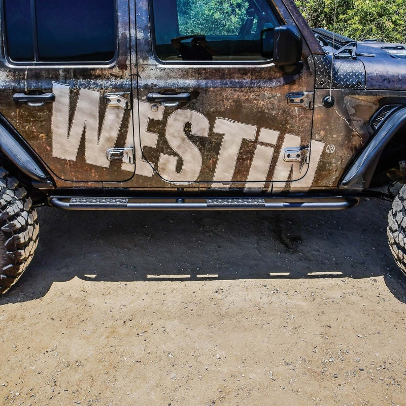 Westin Body Armor & Rock Rails Westin 18-23 Jeep Wrangler JL Unlimited 4dr Rock Slider - Textured Black