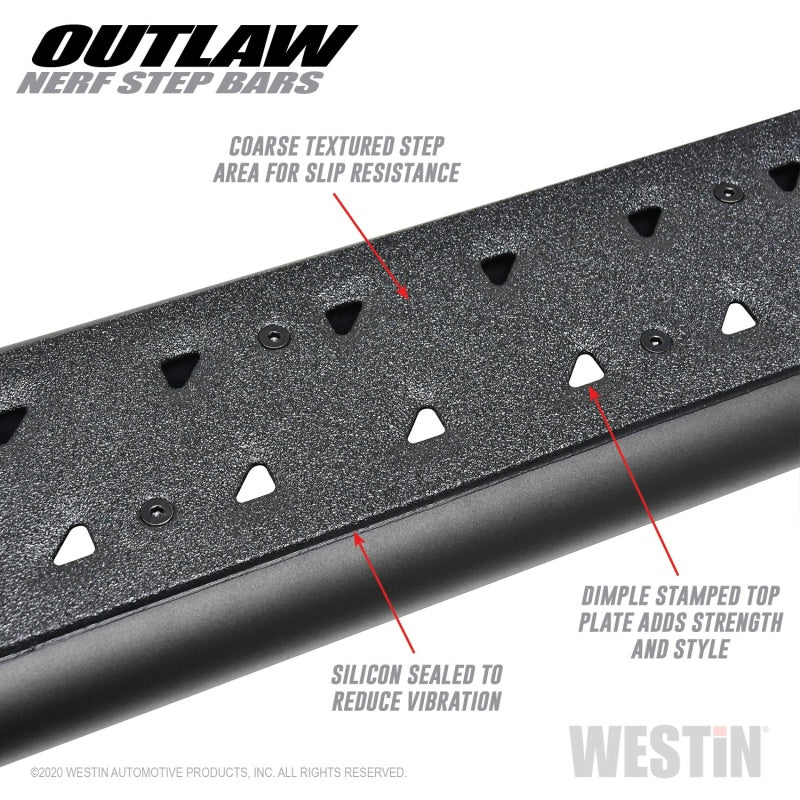 Westin Nerf Bars Westin 2020 Jeep Gladiator Outlaw Nerf Step Bars - Textured Black